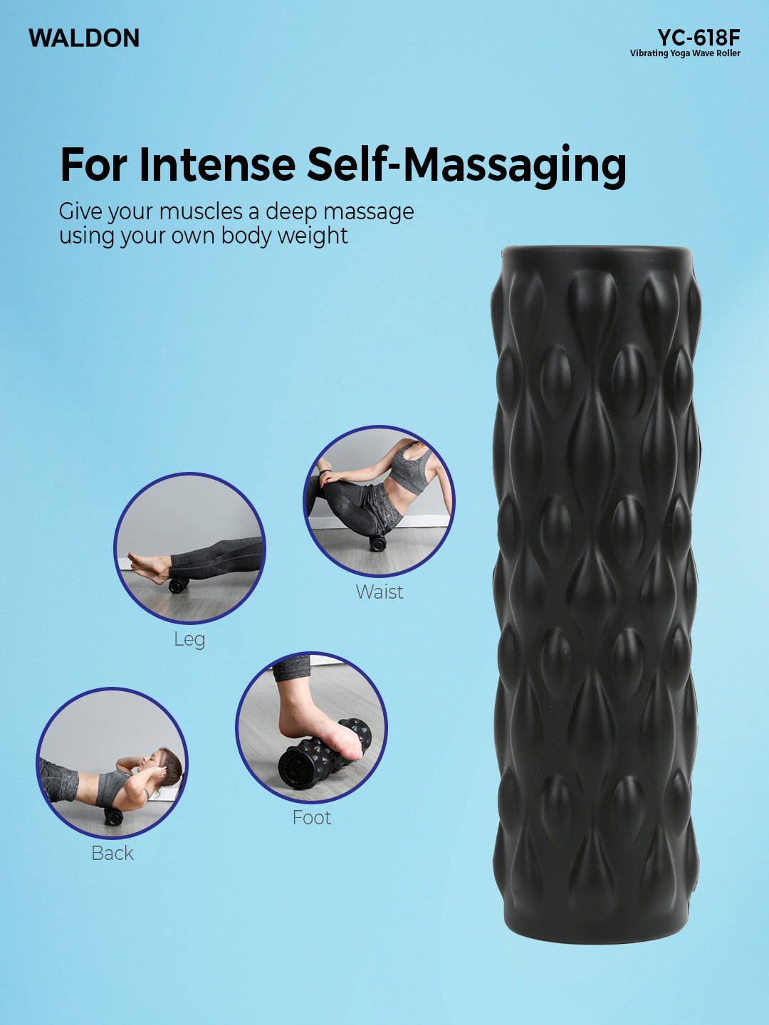 Vibrating Yoga Roller Wave Pattern